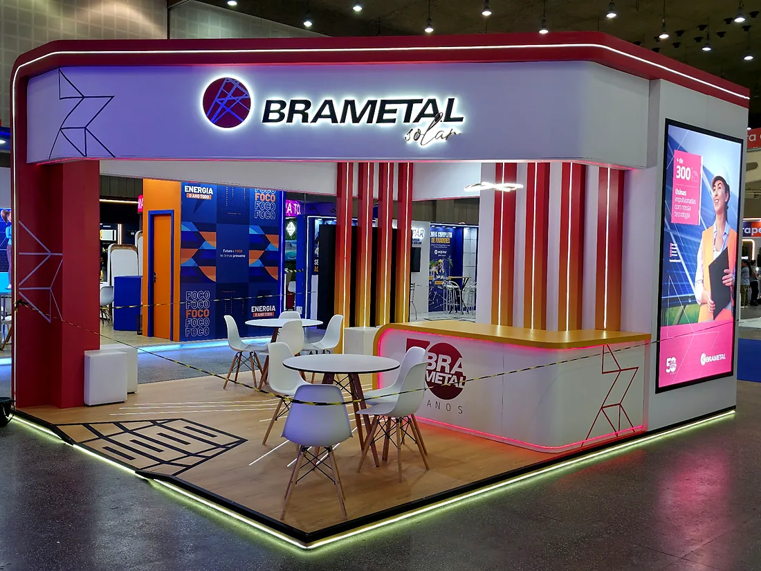 Estande da Brametal na Intersolar Nordeste 2025, em Fortaleza
